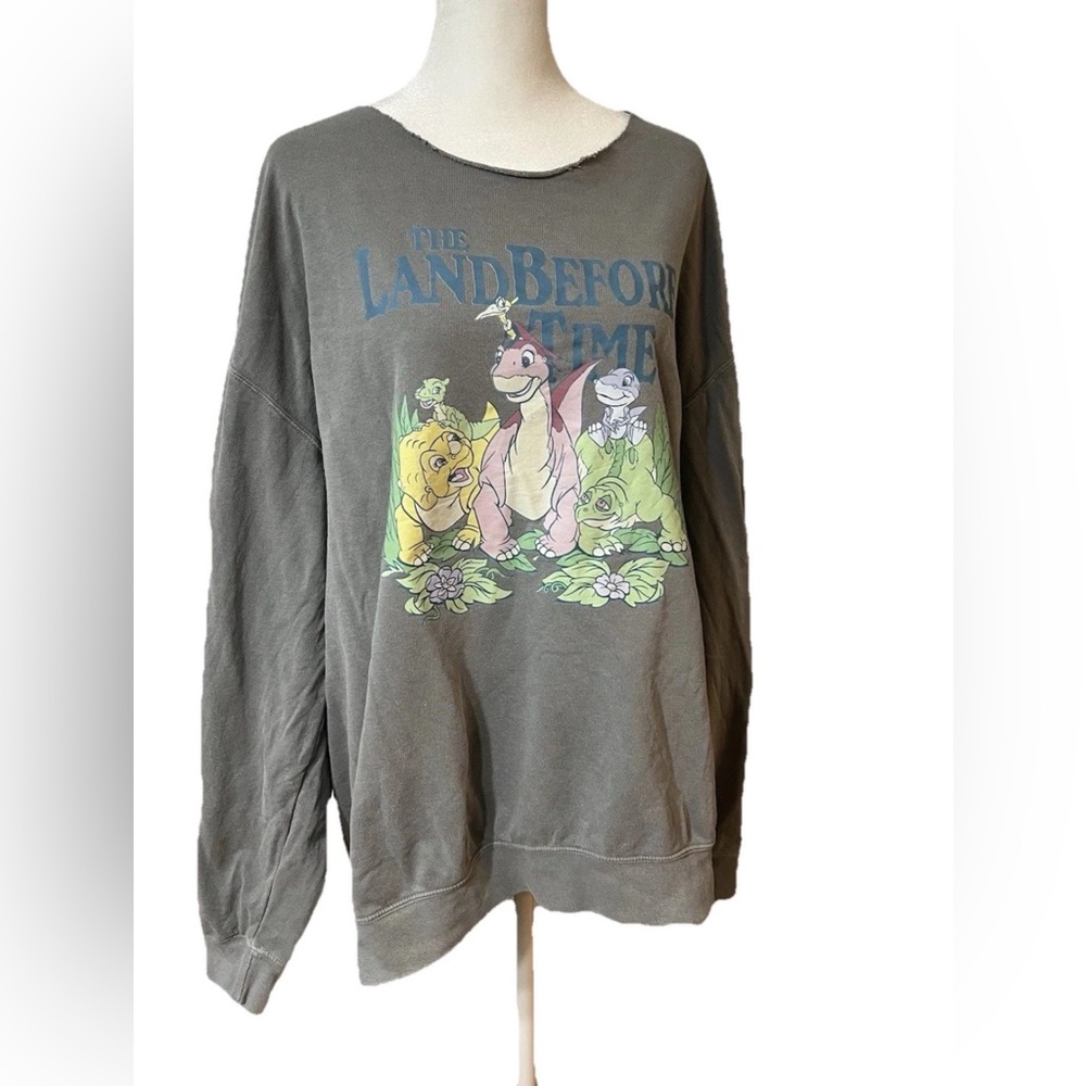 Vtg Sweatshirt The Land Before Time 90s Dinosaurs Oversized Slouchy grunge XL